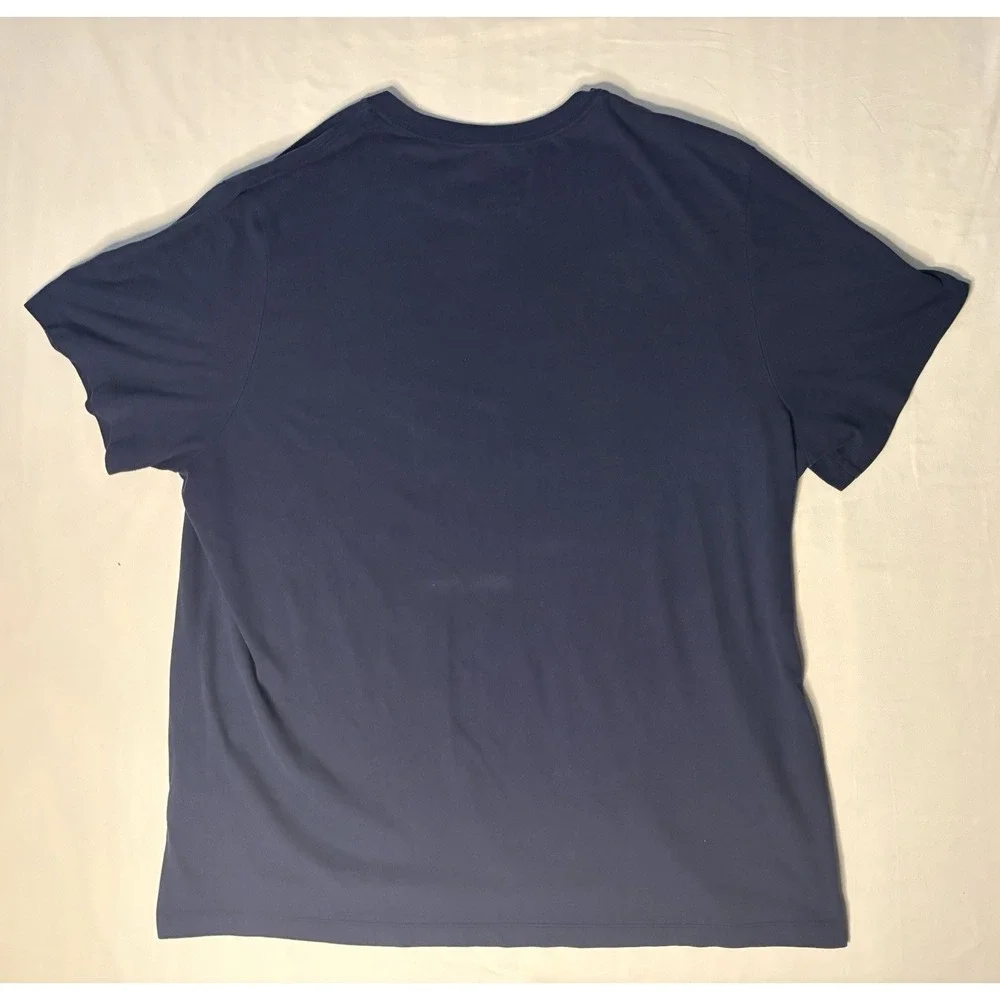 Nike Dri Fit Ole Miss Rebels Football T Shirt Men's Size 3XL Blue Short Sleeve